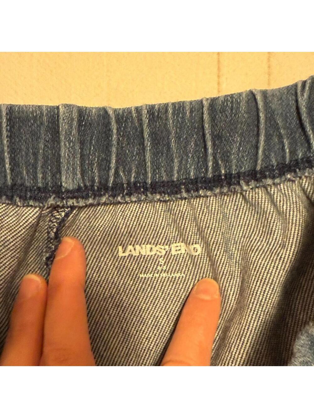 Bundle of 3 Lands End Elastic Waist Pull-On Pants Women's S 2-Full & 1-Capri - Picture 6 of 9